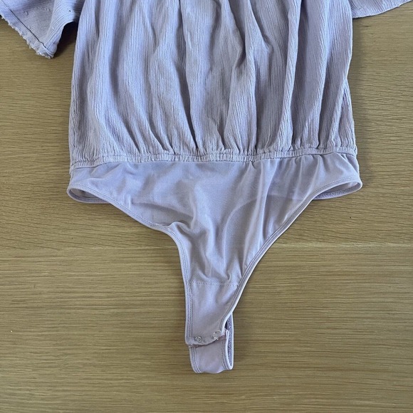 Women's Free People Size S Perfect Catch Bodysuit Silverberry Purple - Picture 4 of 8